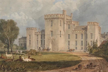 Veduta di Hampton Court, Hertefordshire, da nord-ovest